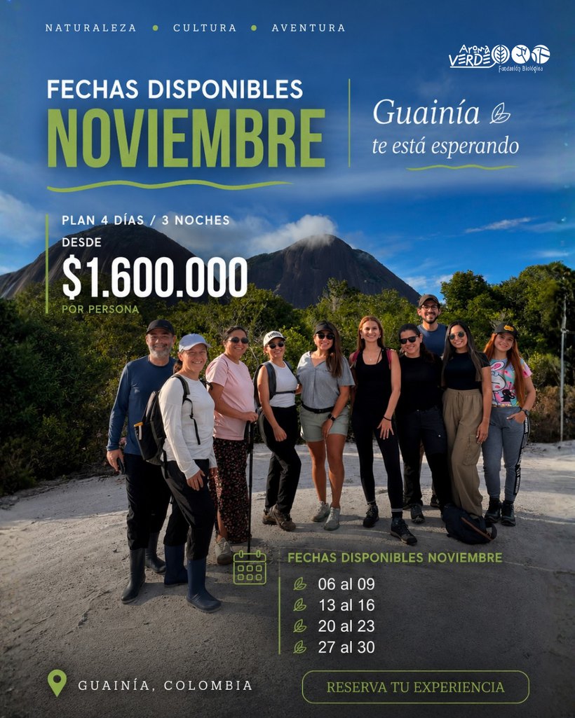 Fechas disponibles noviembre: 06-09, 13-16, 20-23, 27-30